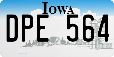 IA license plate DPE564
