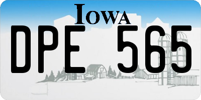 IA license plate DPE565