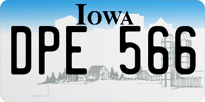 IA license plate DPE566