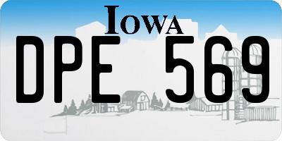 IA license plate DPE569
