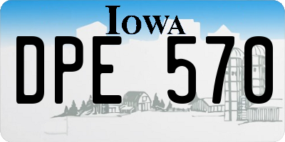 IA license plate DPE570