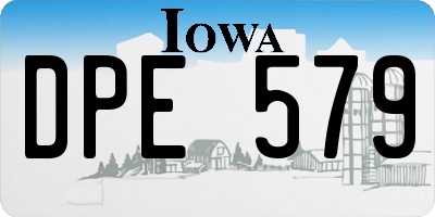 IA license plate DPE579