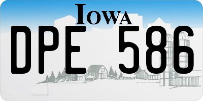 IA license plate DPE586