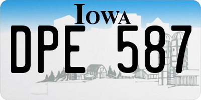 IA license plate DPE587