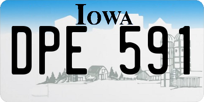 IA license plate DPE591