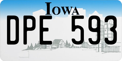 IA license plate DPE593