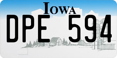 IA license plate DPE594