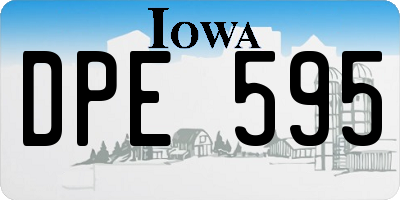 IA license plate DPE595
