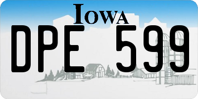 IA license plate DPE599