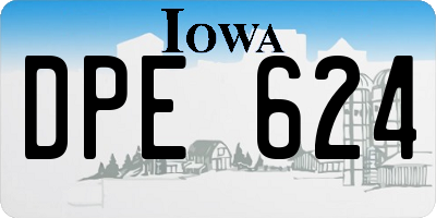 IA license plate DPE624