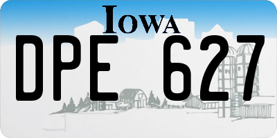 IA license plate DPE627