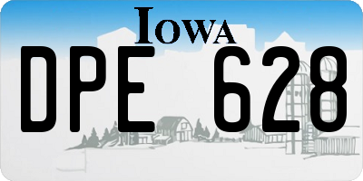 IA license plate DPE628