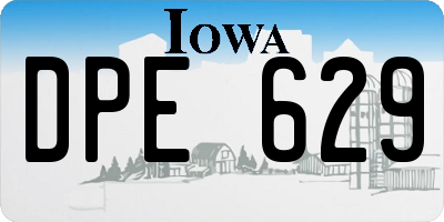 IA license plate DPE629