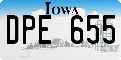 IA license plate DPE655