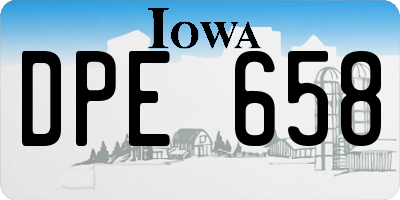 IA license plate DPE658