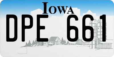 IA license plate DPE661