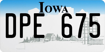 IA license plate DPE675