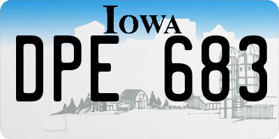 IA license plate DPE683