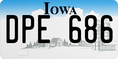 IA license plate DPE686