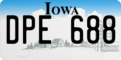 IA license plate DPE688
