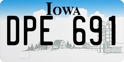 IA license plate DPE691