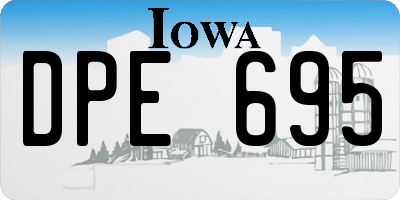 IA license plate DPE695