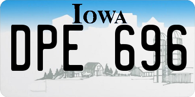 IA license plate DPE696
