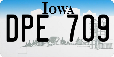 IA license plate DPE709