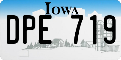IA license plate DPE719