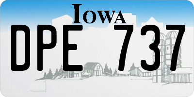 IA license plate DPE737