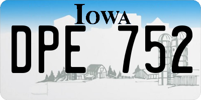 IA license plate DPE752