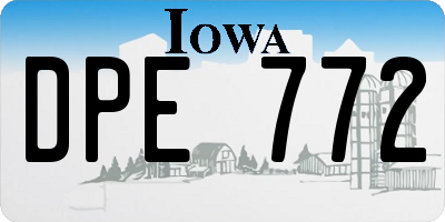 IA license plate DPE772