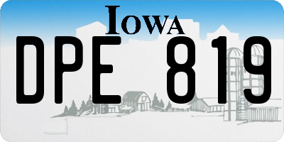 IA license plate DPE819