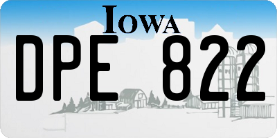 IA license plate DPE822