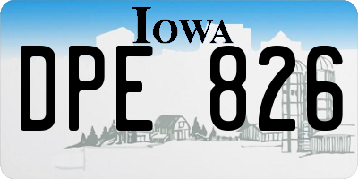 IA license plate DPE826