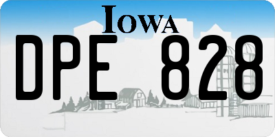 IA license plate DPE828