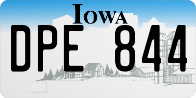 IA license plate DPE844