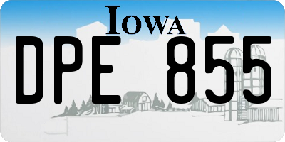 IA license plate DPE855