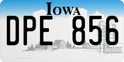 IA license plate DPE856