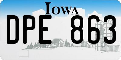 IA license plate DPE863