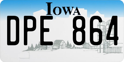 IA license plate DPE864