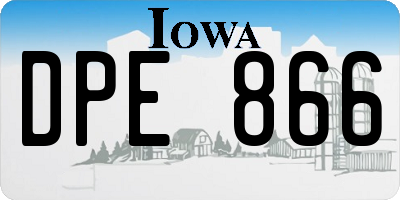 IA license plate DPE866