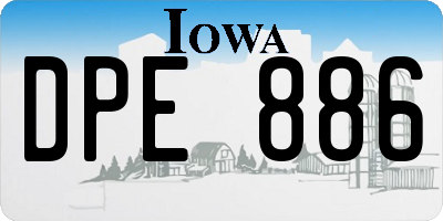 IA license plate DPE886