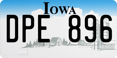 IA license plate DPE896