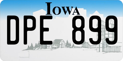 IA license plate DPE899