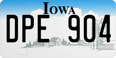 IA license plate DPE904