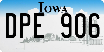 IA license plate DPE906