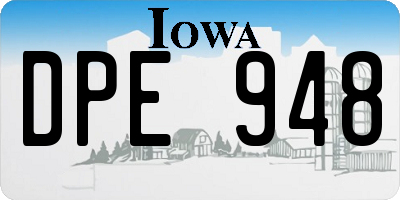 IA license plate DPE948