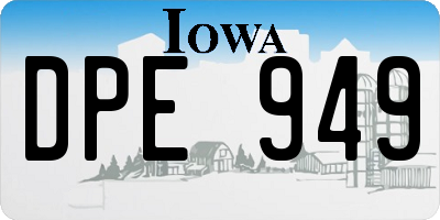 IA license plate DPE949