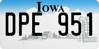 IA license plate DPE951